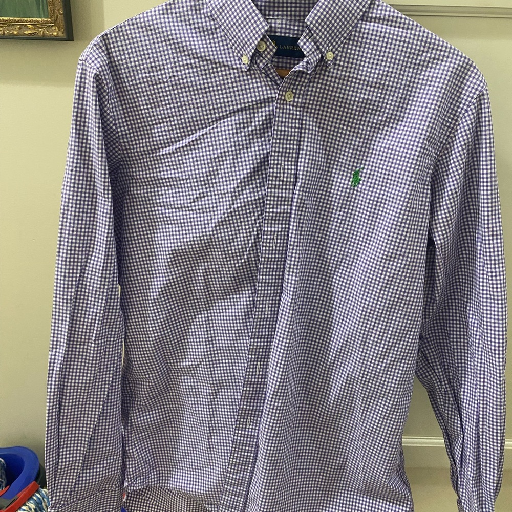 Polo by Ralph Lauren Purple Checkered Men's Shirt
